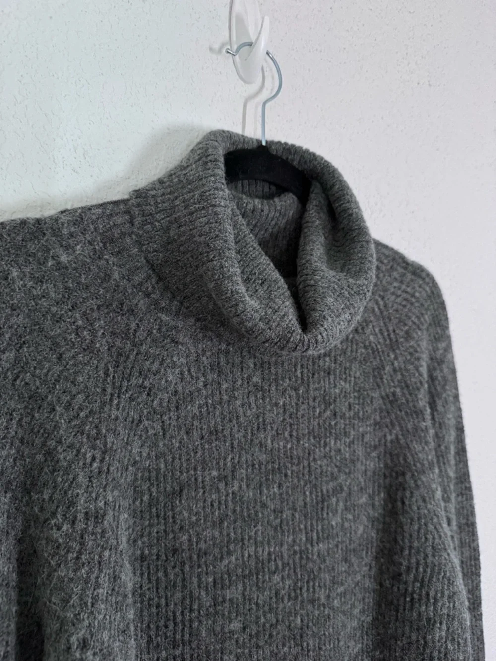 Quince Baby Alpaca Wool Blend Turtleneck Sweater Charcoal Gray Size Small - Picture 5 of 8